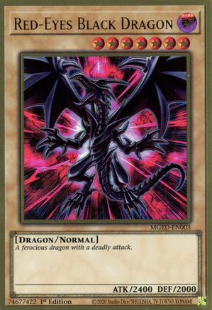 Red-Eyes Black Dragon (Alternate Art) [MGED-EN003] Gold Rare