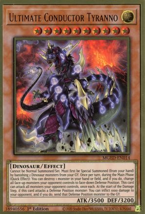 Ultimate Conductor Tyranno [MGED-EN014] Gold Rare