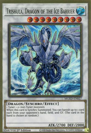 Trishula, Dragon of the Ice Barrier [MGED-EN027] Gold Rare