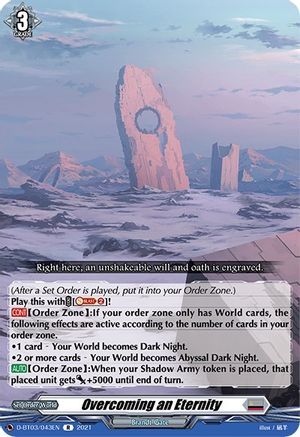 Overcoming an Eternity (D-BT03/043EN) [Advance of Intertwined Stars]