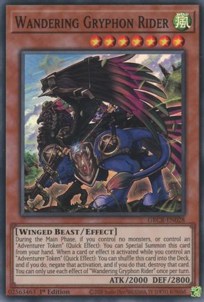 Wandering Gryphon Rider [GRCR-EN028] Super Rare