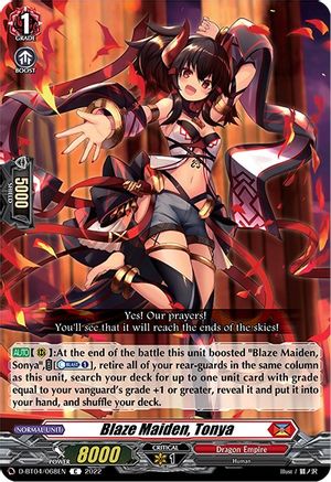 Blaze Maiden, Tonya (D-BT04/068EN) [Awakening of Chakrabarthi]