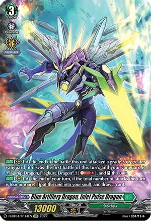 Blue Artillery Dragon, Inlet Pulse Dragon (D-BT04/SP14EN) [Awakening of Chakrabarthi]