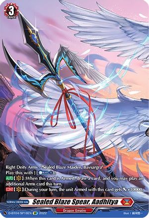 Sealed Blaze Spear, Aadhitya (D-BT04/SP18EN) [Awakening of Chakrabarthi]