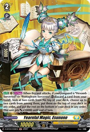 Yearnful Magic, Esunono (D-BT04/H38EN) [Awakening of Chakrabarthi]
