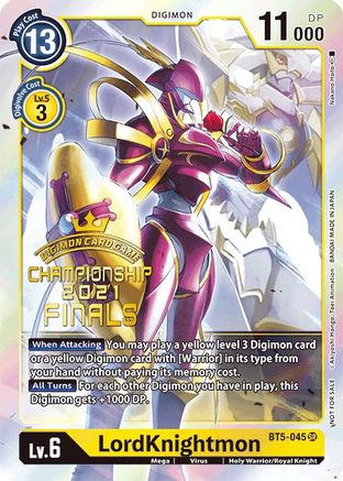 LordKnightmon [BT5-045] (2021 Championship Finals Event Pack Alt-Art Gold Stamp Set) [Battle of Omni Promos]