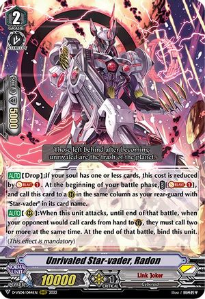 Unrivaled Star-vader, Radon (D-VS04/044EN) [V Clan Collection Vol.4]