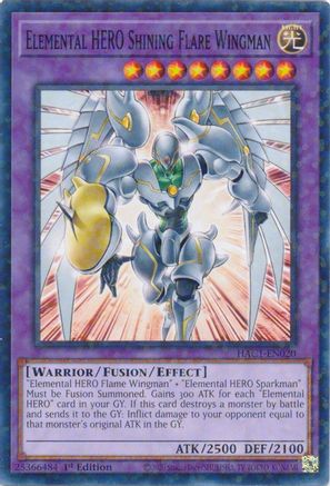 Elemental HERO Shining Flare Wingman (Duel Terminal) [HAC1-EN020] Parallel Rare