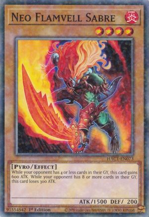 Neo Flamvell Sabre (Duel Terminal) [HAC1-EN073] Parallel Rare