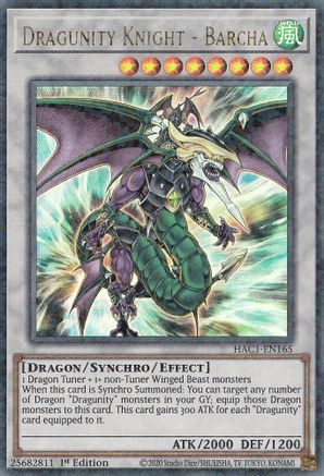 Dragunity Knight - Barcha (Duel Terminal) [HAC1-EN165] Parallel Rare