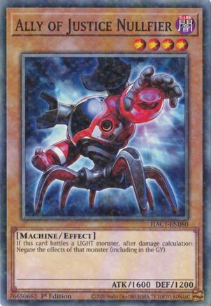 Ally of Justice Nullfier (Duel Terminal) [HAC1-EN080] Common