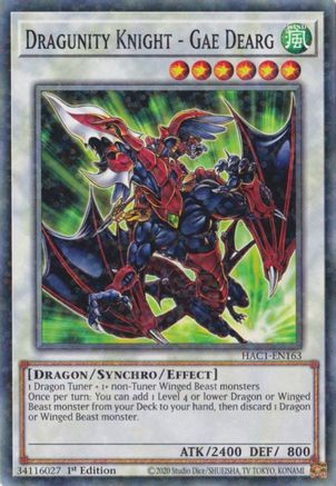 Dragunity Knight - Gae Dearg (Duel Terminal) [HAC1-EN163] Common