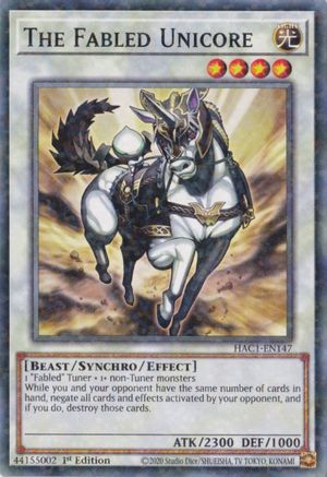 The Fabled Unicore (Duel Terminal) [HAC1-EN147] Common