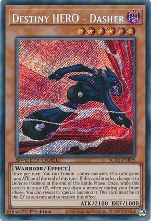 Destiny HERO - Dasher [SGX1-ENB05] Secret Rare