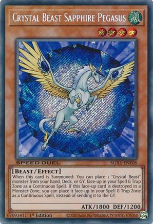 Crystal Beast Sapphire Pegasus [SGX1-ENF08] Secret Rare