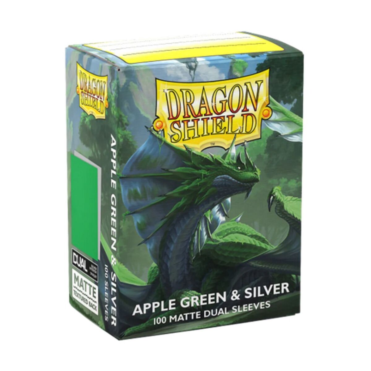 Dragonshield Sleeves - Dual Green & Silver Matte (Standard Size 100 Pack)