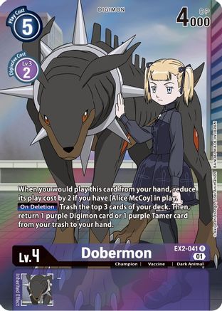 Dobermon [EX2-041] (Alternate Art) [Digital Hazard]
