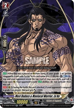 Most Badass & Maniacal Warrior, Lu Bu (D-TB02/014EN) [Record of Ragnarok]