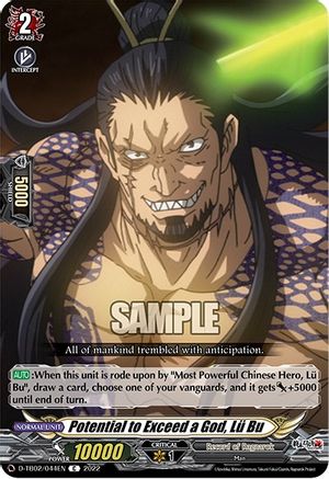 Potential to Exceed a God, Lu Bu (D-TB02/044EN) [Record of Ragnarok]