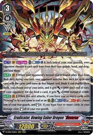 Eradicator, Vowing Saber Dragon "Reverse" (D-VS05/036EN) [V Clan Collection Vol.5]