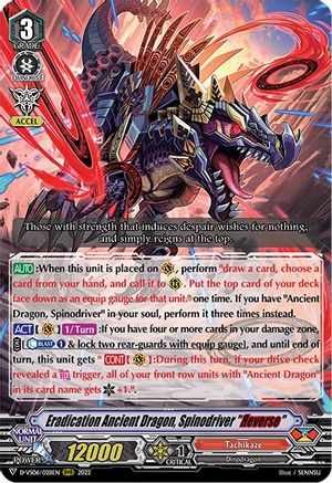 Eradication Ancient Dragon, Spinodriver "Reverse" (D-VS06/028EN) [V Clan Collection Vol.6]