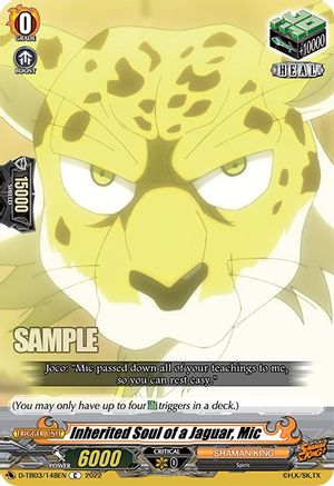 Inherited Soul of a Jaguar, Mic (D-TB03/148EN) [Shaman King]