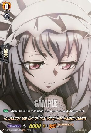 To Destroy the Evil of this World, Iron Maiden Jeanne (D-TB03/SKR104EN) [Shaman King]