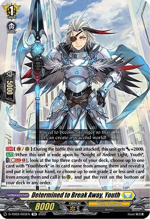 Determined to Break Away, Youth (D-TD03/003EN) [D-TD03: Raika Koshiba -Skyfall Executors-]