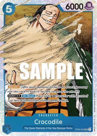 Crocodile (003) [Starter Deck 3: The Seven Warlords of The Sea] Super Rare