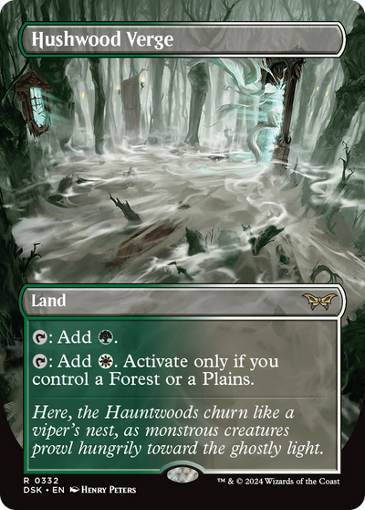 Hushwood Verge (Borderless) (DSK-332) - Duskmourn: House of Horror (Borderless) Foil
