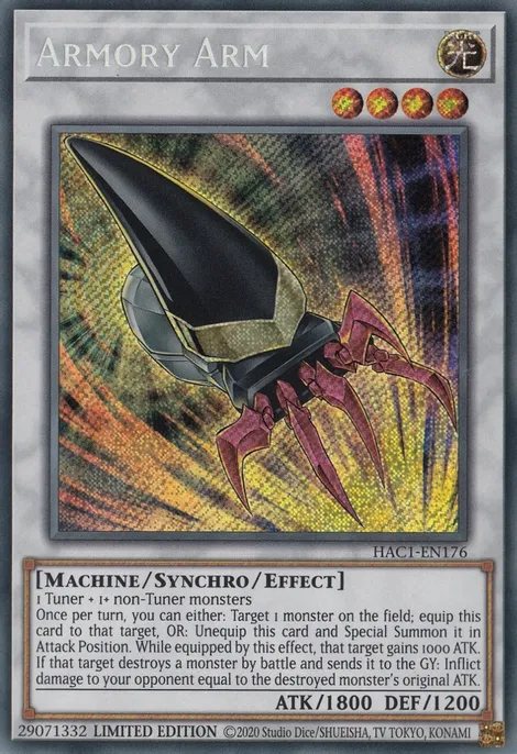 Armory Arm [HAC1-EN176] Secret Rare