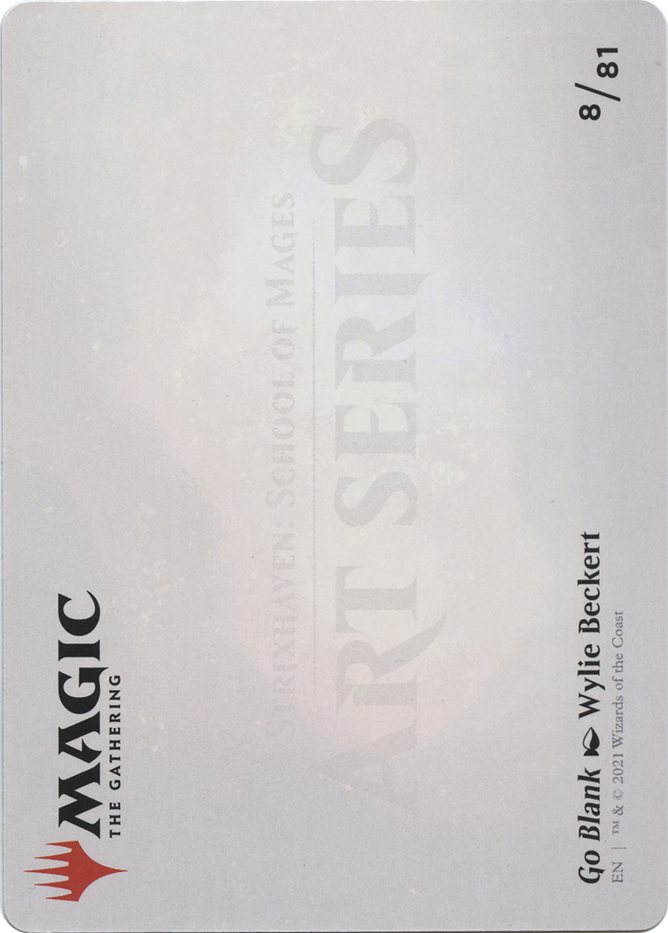 Go Blank // Go Blank (ASTX-008) - Strixhaven Art Series (Borderless) Foil