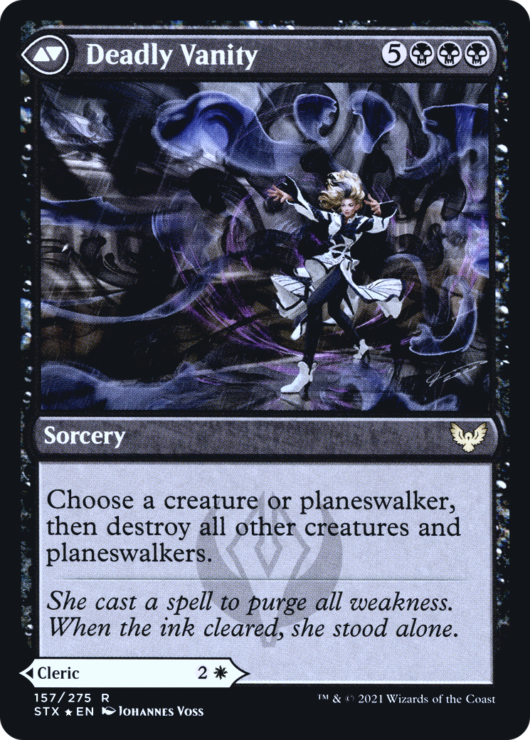 Selfless Glyphweaver // Deadly Vanity (PRE-157S) - Strixhaven: School of Mages Promos Foil