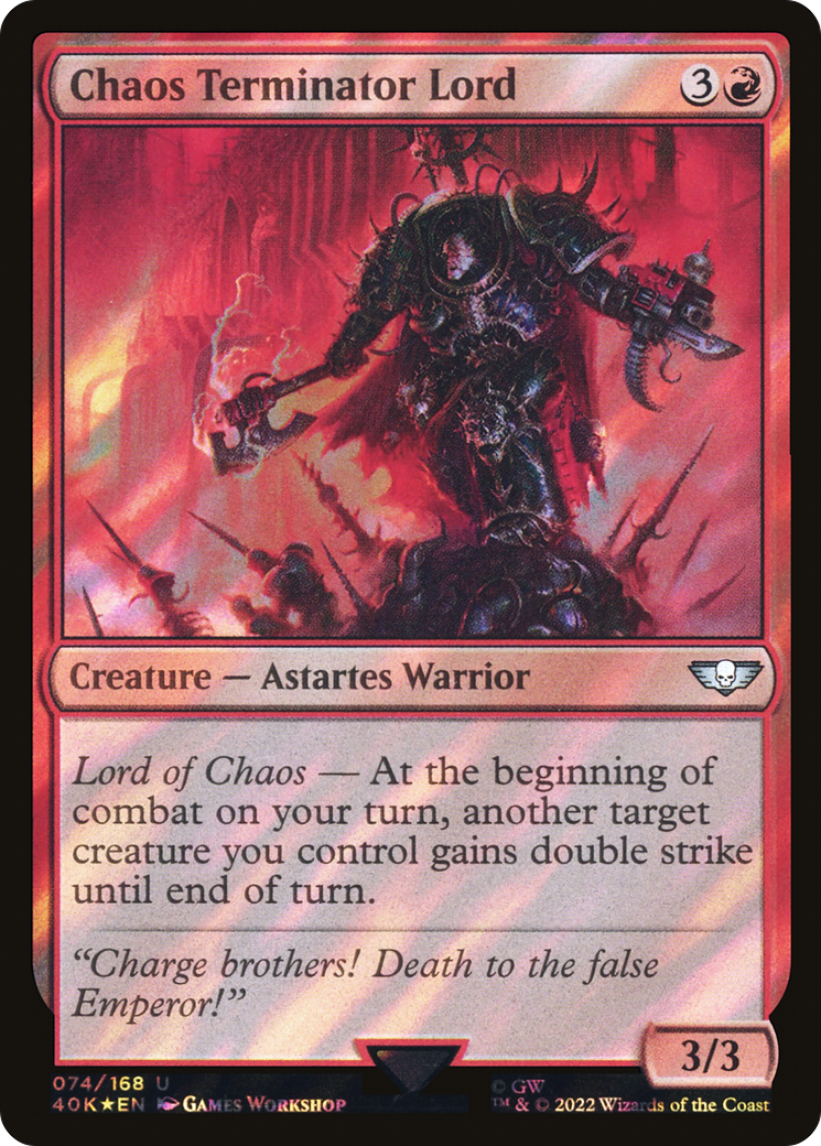 Chaos Terminator Lord (Surge Foil) [Warhammer 40,000]