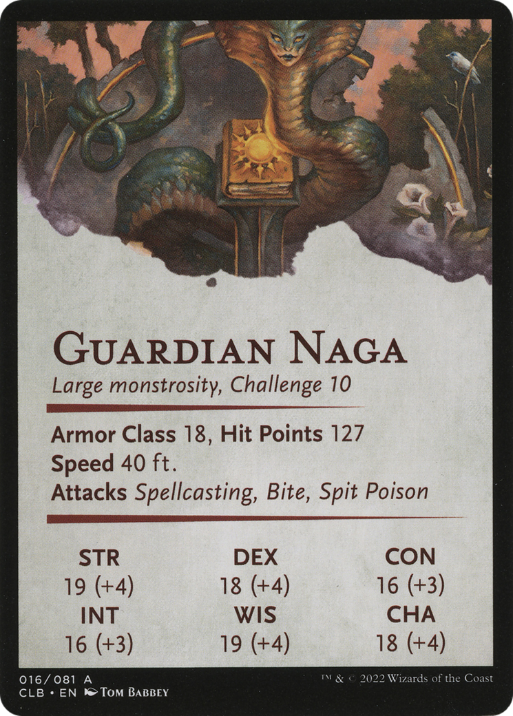 Guardian Naga // Guardian Naga (ACLB-016) - Battle for Baldur's Gate Art Series (Borderless)