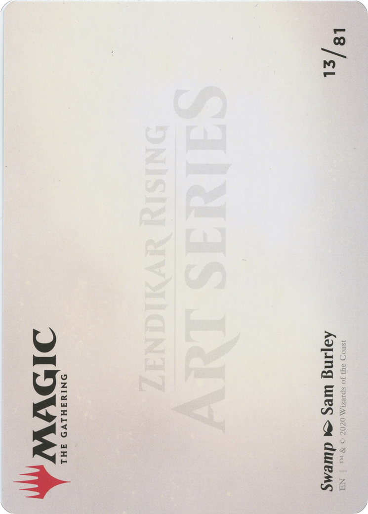Swamp // Swamp (AZNR-013) - Zendikar Rising Art Series (Borderless)