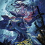 Rhystic Study // Rhystic Study (AWOE-079) - Wilds of Eldraine Art Series (Borderless) Foil