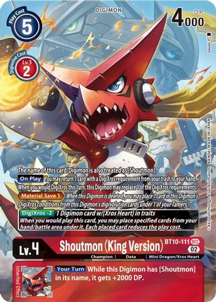 Shoutmon (King Version) [BT10-111] (Alternate Art) [Xros Encounter]