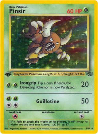 Pinsir (9) [Jungle] (No set symbol - Misprint)