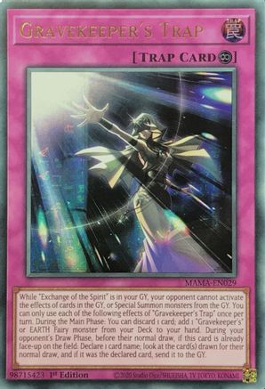 Gravekeeper's Trap [MAMA-EN029] Ultra Pharaoh's Rare
