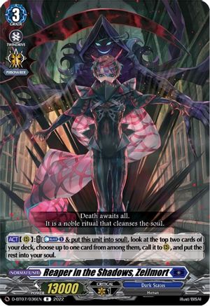 Reaper in the Shadows, Zeilmort (D-BT07/036EN) [Raging Flames Against Emerald Storm]