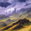Plains // Plains (AZNR-009) - Zendikar Rising Art Series (Borderless) Foil
