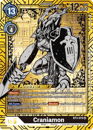 Craniamon [BT3-075] (2nd Anniversary Card Set) [Release Special Booster Promos]