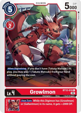 Growlmon [BT12-010] [Across Time]