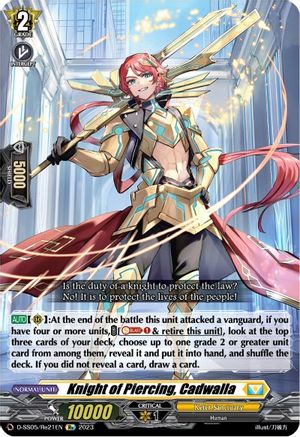 Knight of Piercing, Cadwalla (D-SS05/Re21EN) [D-SS05: Festival Booster 2023]