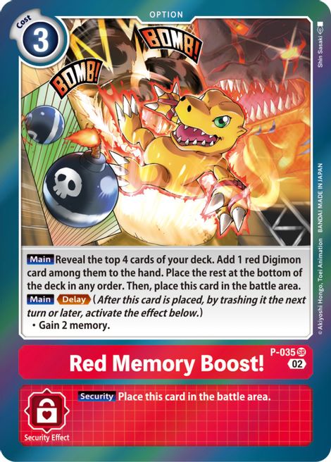 Red Memory Boost! [P-035] (Resurgence Booster) [Promotional Cards]