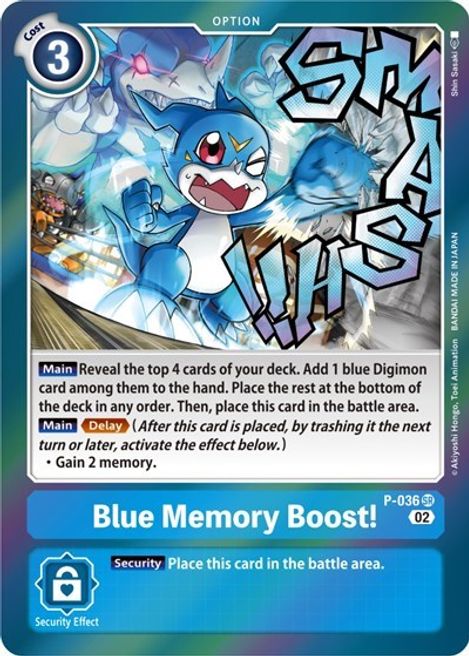 Blue Memory Boost! [P-036] (Resurgence Booster) [Promotional Cards]