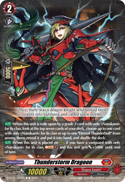 Thunderstorm Dragoon (D-BT11/058EN) [Clash of the Heroes]