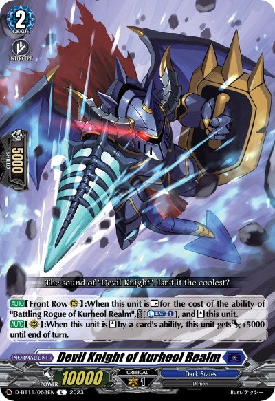 Devil Knight of Kurheol Realm (D-BT11/068EN) [Clash of the Heroes]