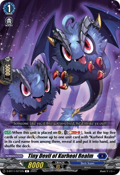 Tiny Devil of Kurheol Realm (D-BT11/071EN) [Clash of the Heroes]